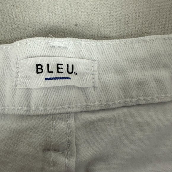 Bleu Womens White Denim Bermuda Shorts Size 10 Cotton/Spandex Blend - Picture 4 of 6
